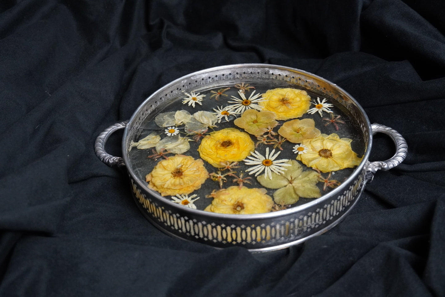 Preserved Wedding Bouquet – Vintage Silver Tray Keepsake