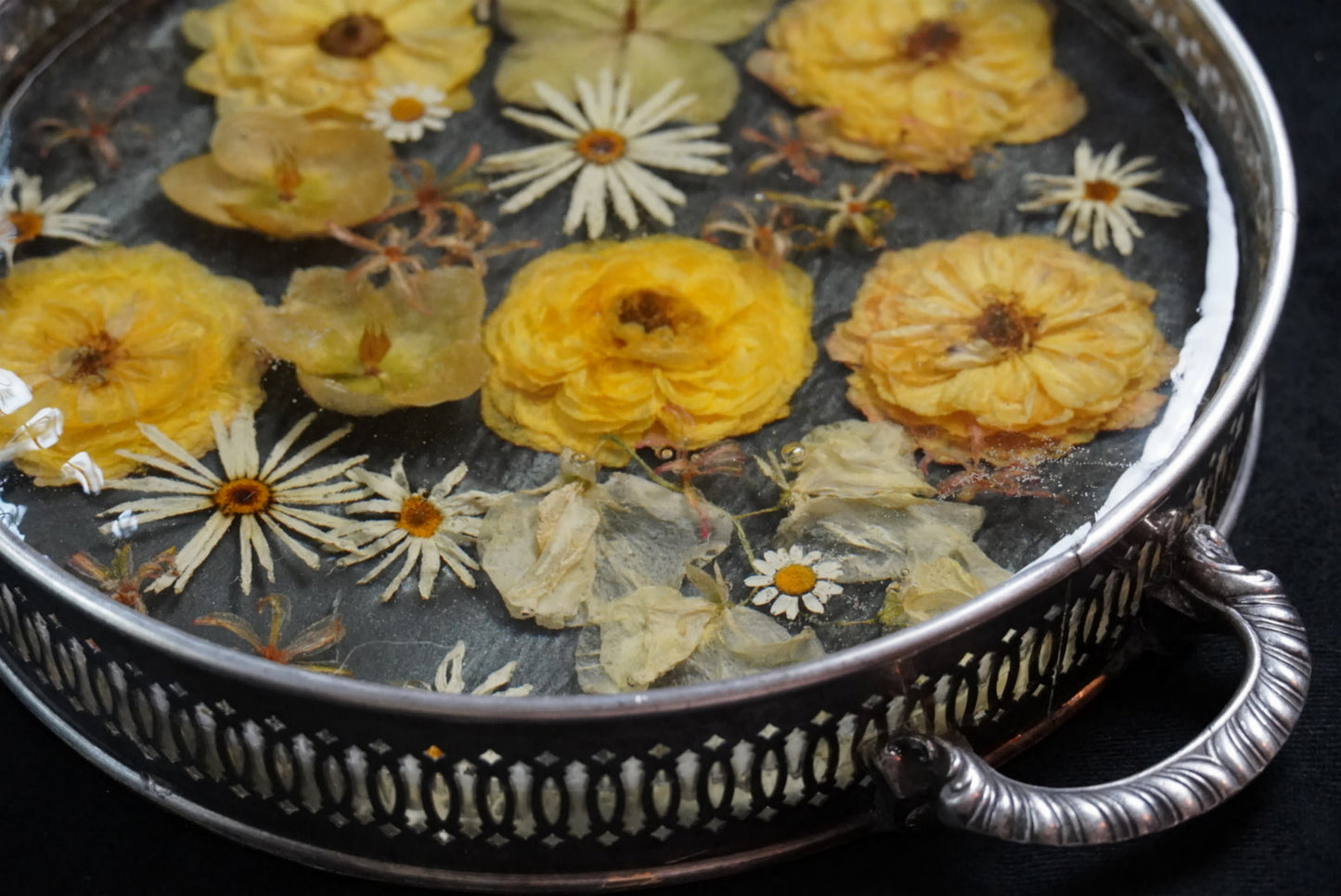 Preserved Wedding Bouquet – Vintage Silver Tray Keepsake
