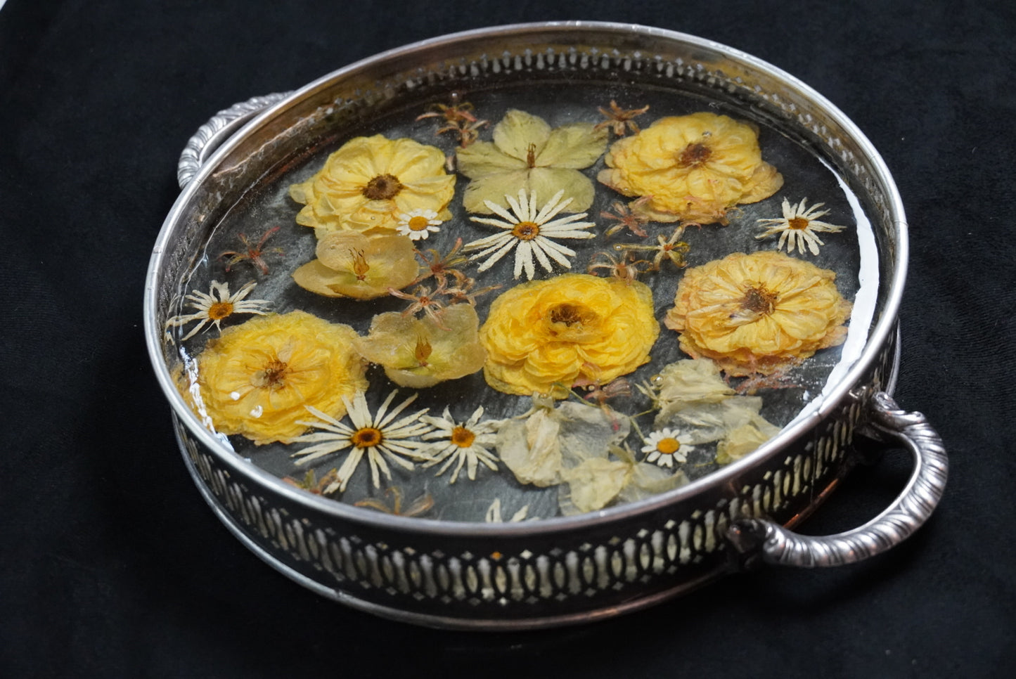 Preserved Wedding Bouquet – Vintage Silver Tray Keepsake