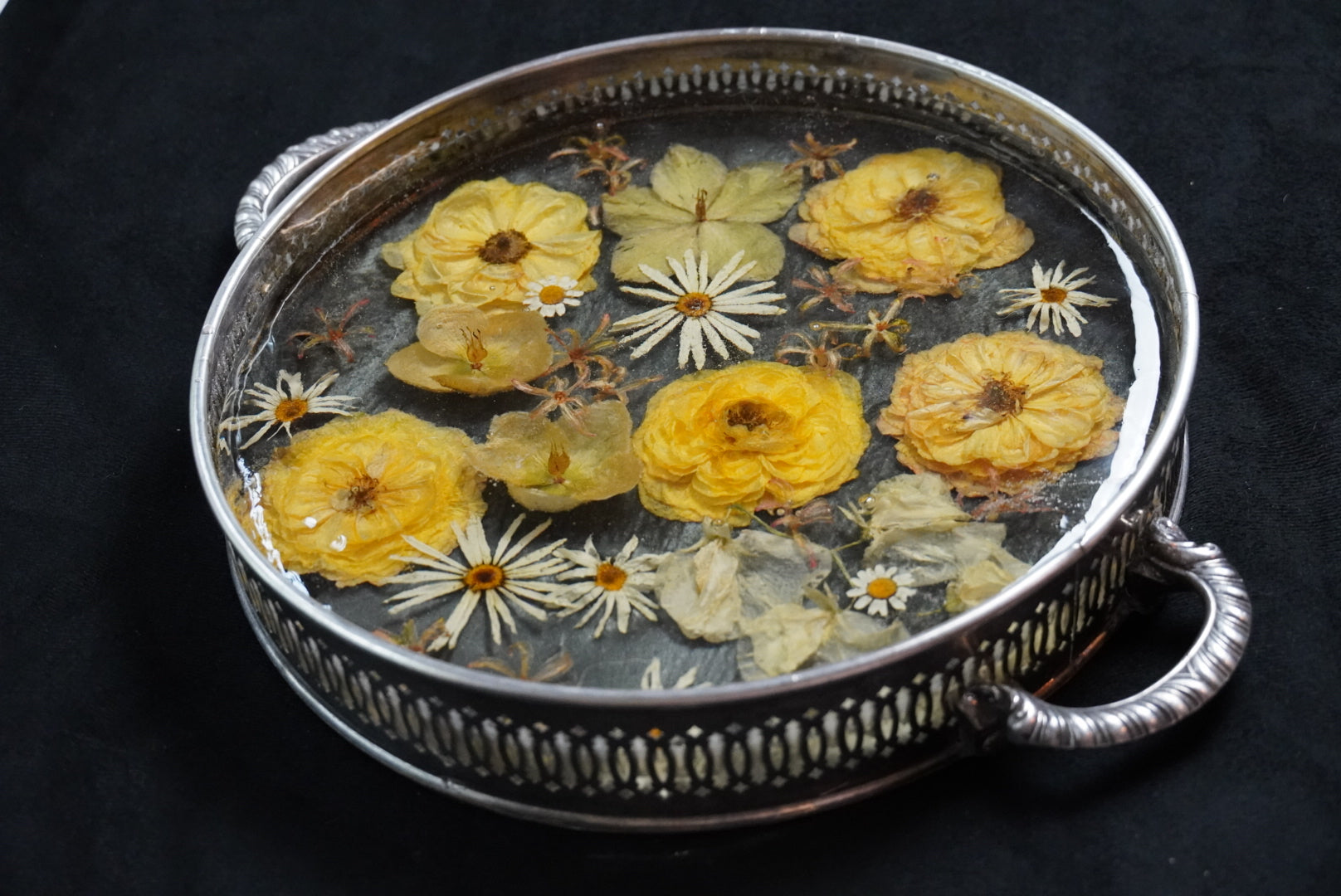 Preserved Wedding Bouquet – Vintage Silver Tray Keepsake